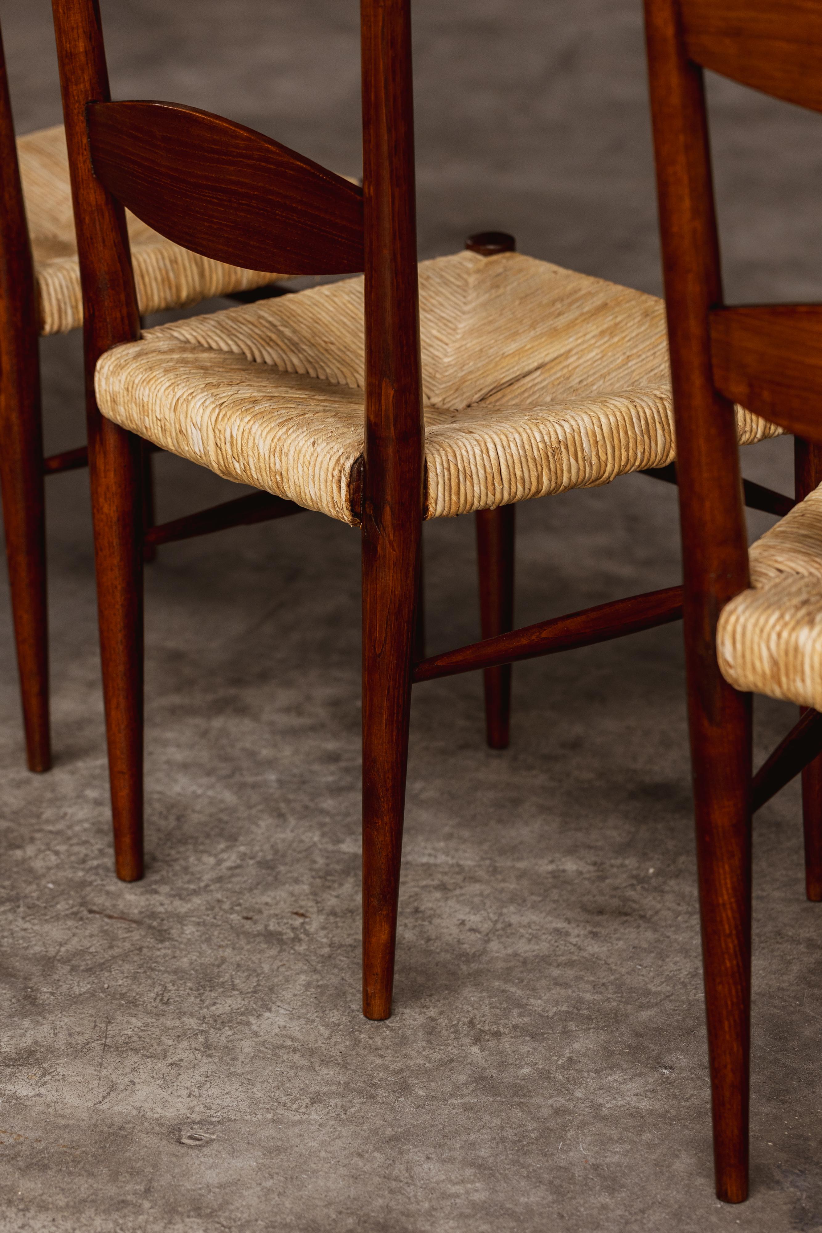 Milieu du XXe siècle Chaises de salle à manger Paolo Buffa Chiavarine pour Galdino Maspero, 1948, ensemble de 8 pièces en vente