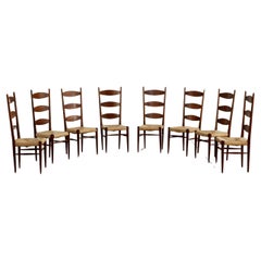 Chaises de salle à manger Paolo Buffa Chiavarine pour Galdino Maspero, 1948, ensemble de 8 pièces