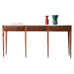 Table console Paolo Buffa avec façade à lignes ondulées