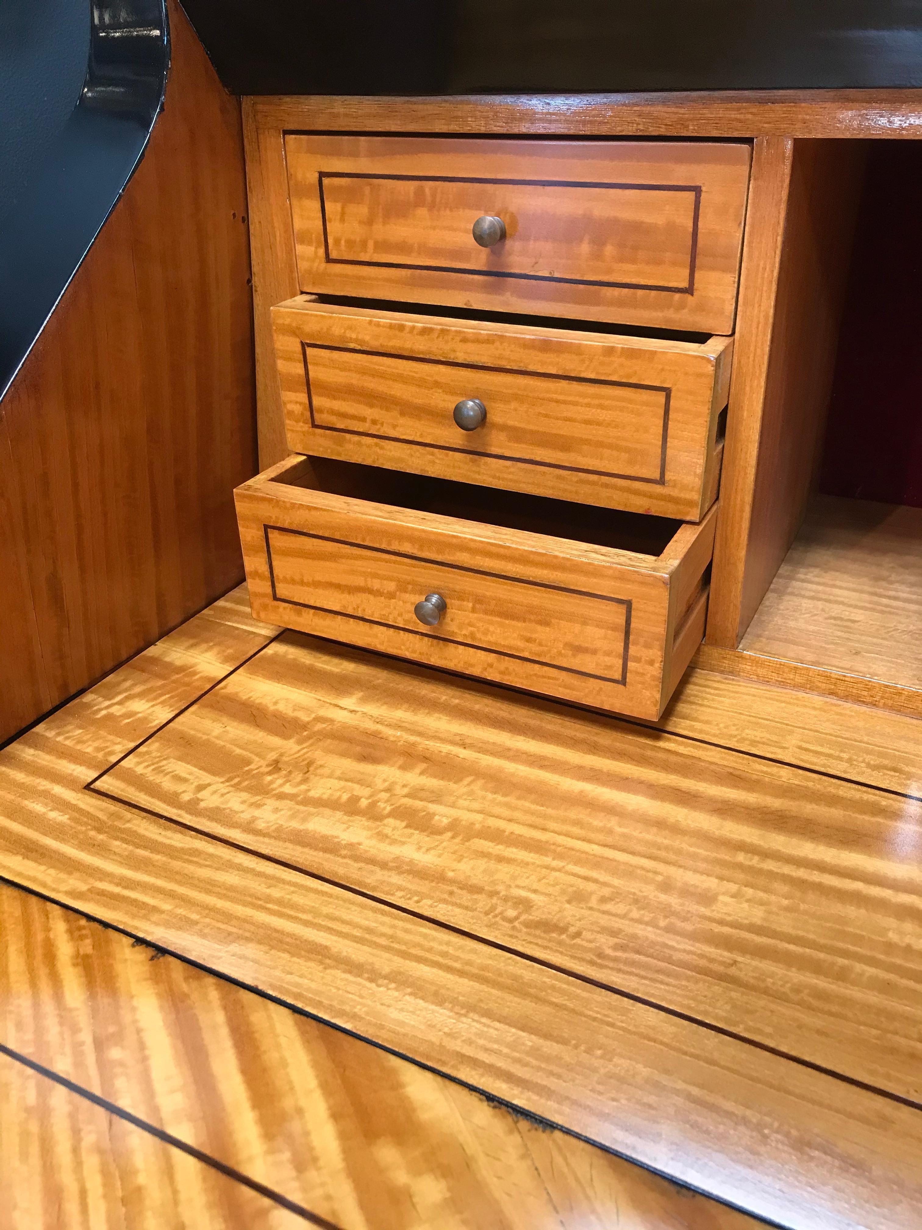 Paolo Buffa Credenza/Secretaires with Coat-of-Arms in Brass, Italy, 1950s 7