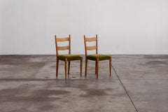 Paolo Buffa Dining Chairs for Marelli & Colico, Green Velvet, 1951, Set of 2