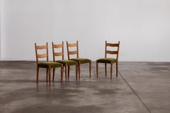 Paolo Buffa Dining Chairs for Marelli & Colico, Green Velvet, 1951, Set of 4
