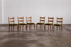 Paolo Buffa Dining Chairs for Marelli & Colico, Green Velvet, 1951, Set of 6