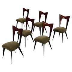 Chaises de salle à manger Vittorio Dassi, années 1950, lot de 6
