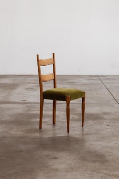 Paolo Buffa Dining Chair for Marelli & Colico, Green Velvet, 1951