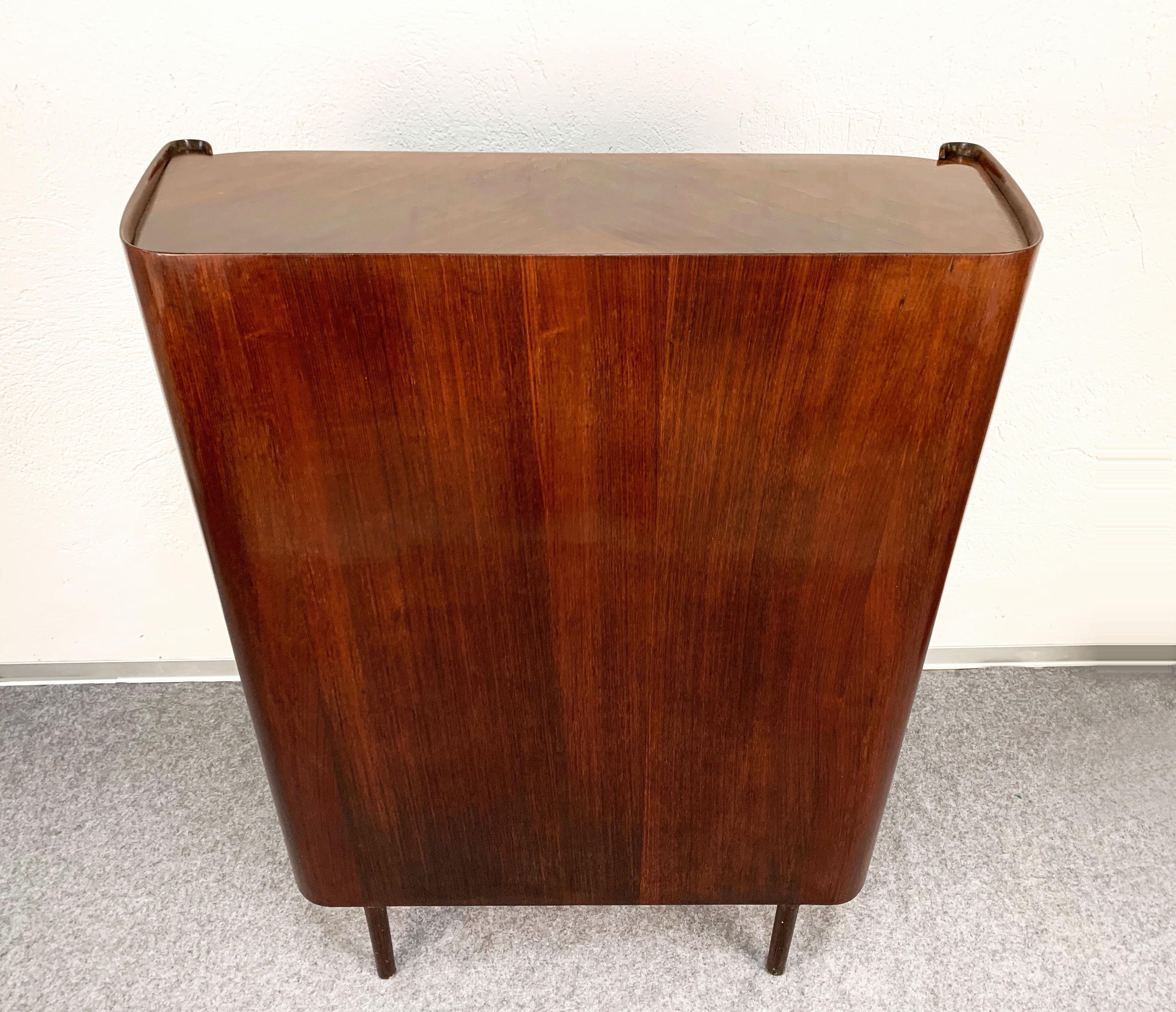 Paolo Buffa, Dry Bar Cabinet Mirrors and Drawers, Italy, 1950s 9