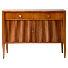 Paolo Buffa, elegant two-door cabinet in grissinato wood
