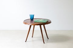 Table basse en bois d'orme de Paolo Buffa, avec un plateau en forme de vague