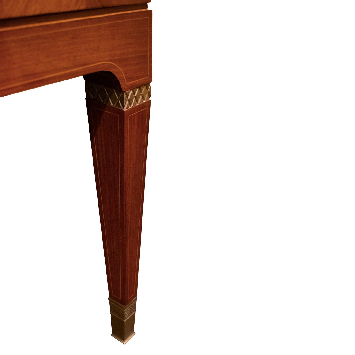 Brass Paolo Buffa Exceptional Illuminated Liquor Cabinet with Intricate Inlays 1950s For Sale