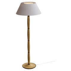 Lampadaire Paolo Buffa en parchemin et Wood Wood, 1952