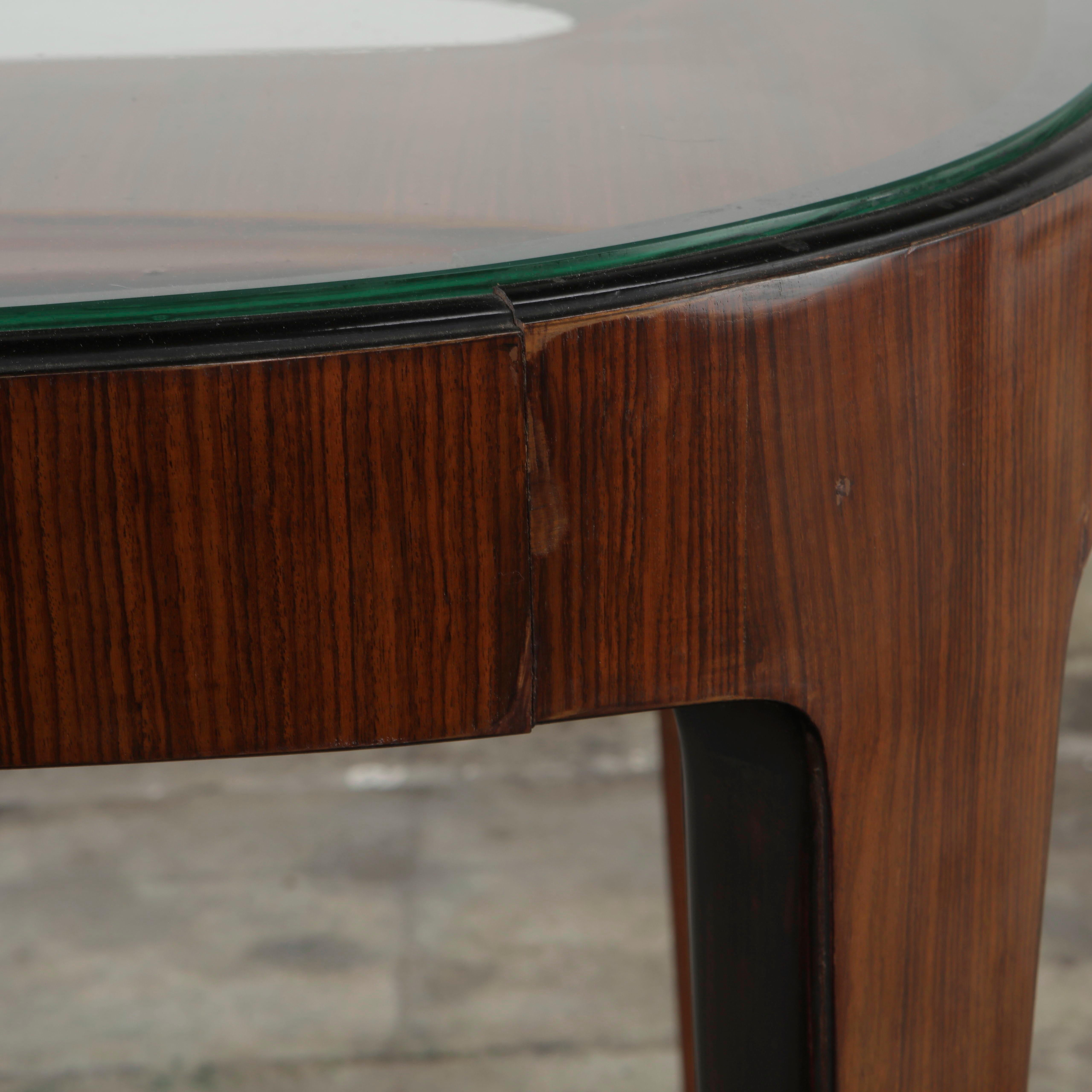 Paolo Buffa for Arrighim Italy, Mid-Century Dining Table in Cherrywood, 1940s in vendita 3