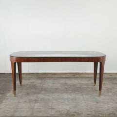 Paolo Buffa for Arrighim Italy, Mid-Century Dining Table in Cherrywood, 1940s