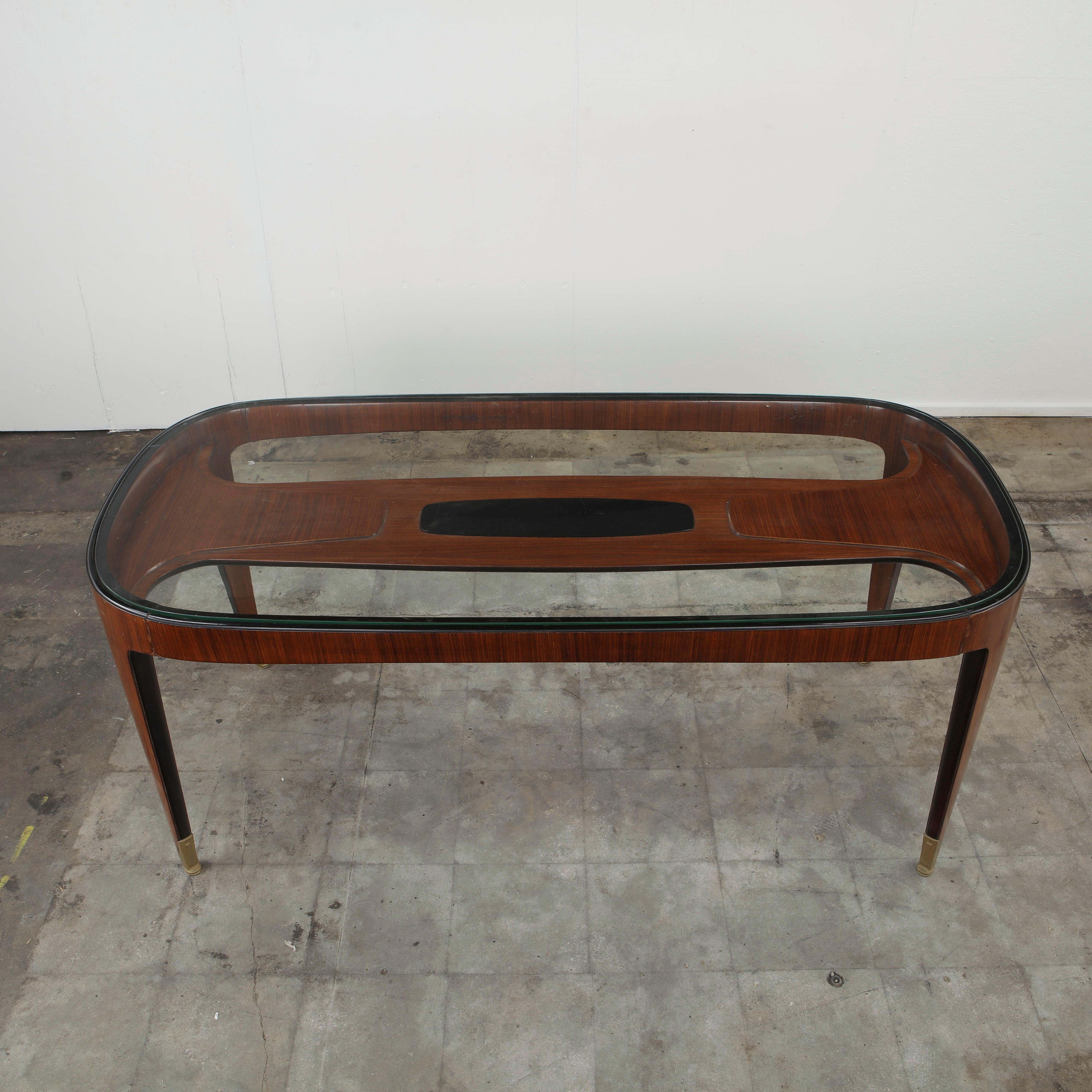 Metà XX secolo Paolo Buffa for Arrighim Italy, Mid-Century Dining Table in Cherrywood, 1940s in vendita