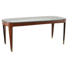 Paolo Buffa for Arrighim Italy, Mid-Century Dining Table in Cherrywood, 1940s