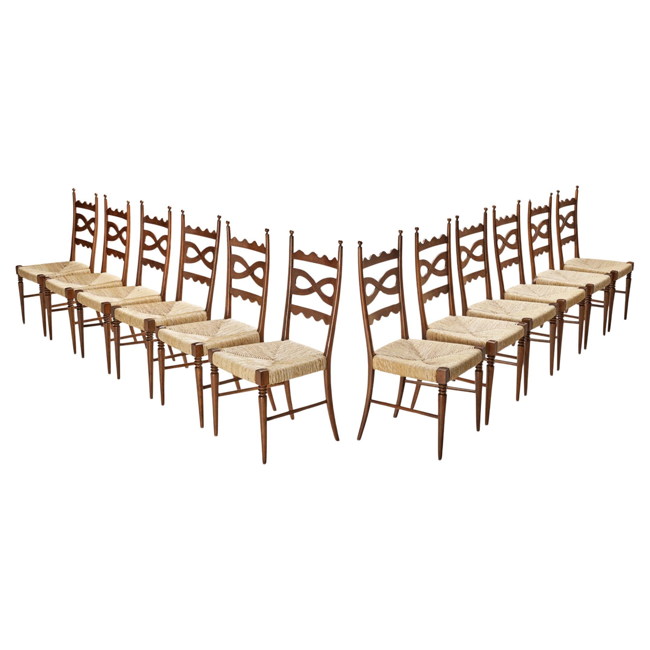 Paolo Buffa for Esposizione Permanente mobili Cantù Dining Chairs 
