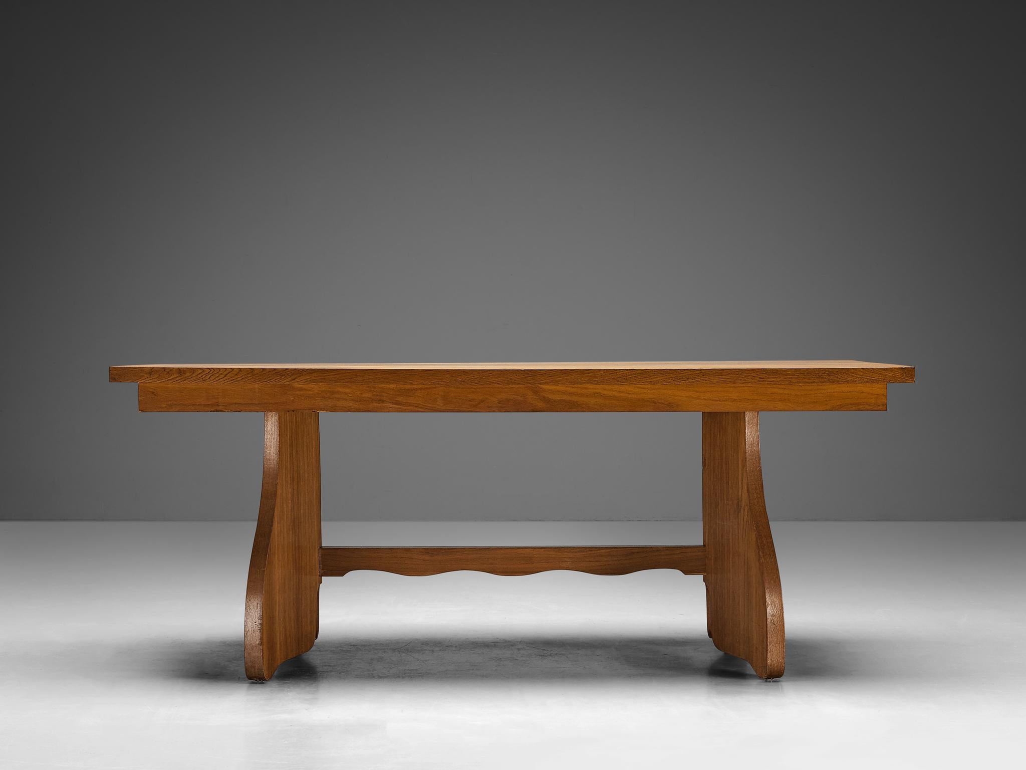 Italian Paolo Buffa for Esposizione Permanente mobili Cantù Dining Table in Oak For Sale