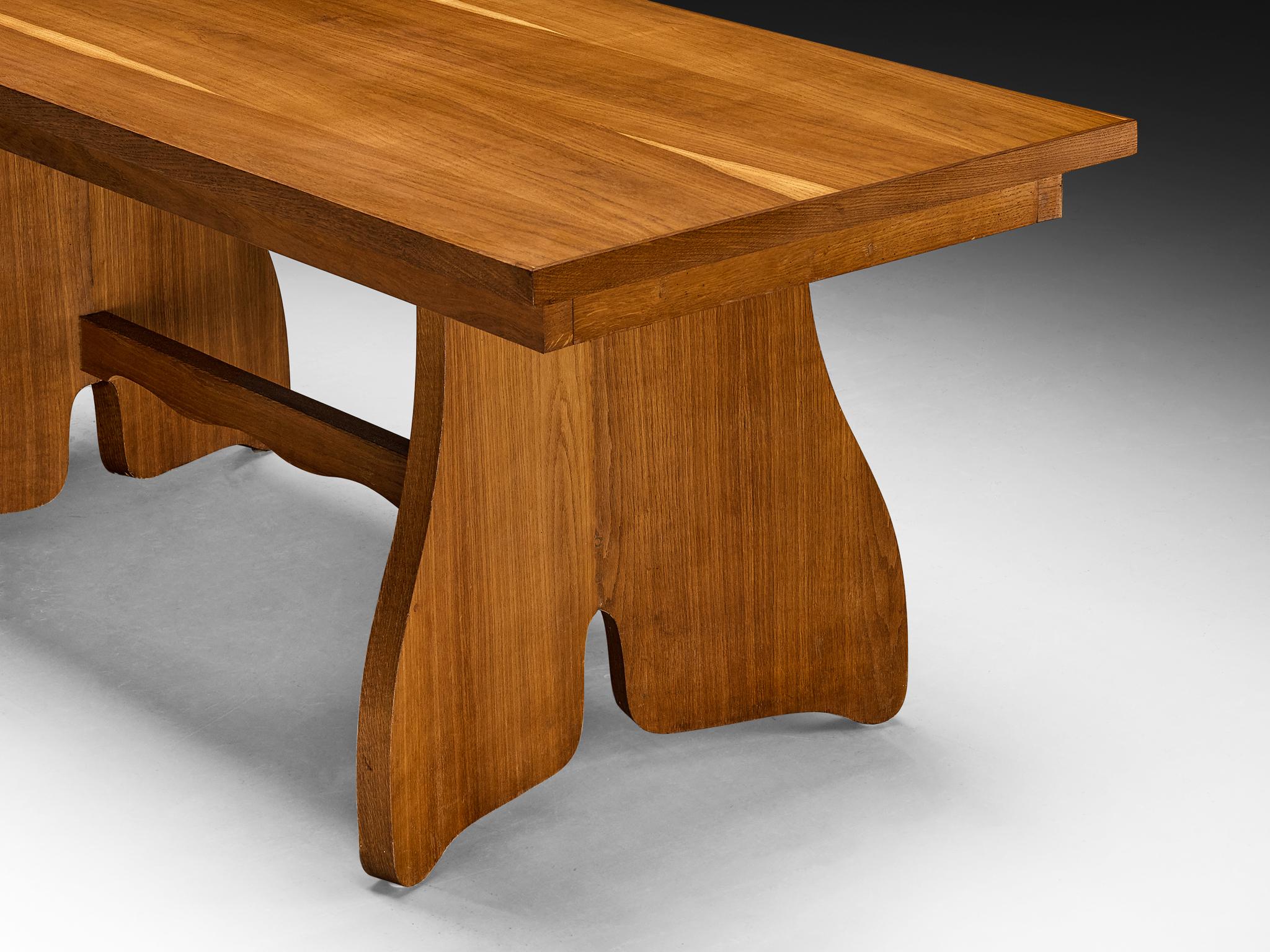 Paolo Buffa for Esposizione Permanente mobili Cantù Dining Table in Oak In Good Condition For Sale In Waalwijk, NL