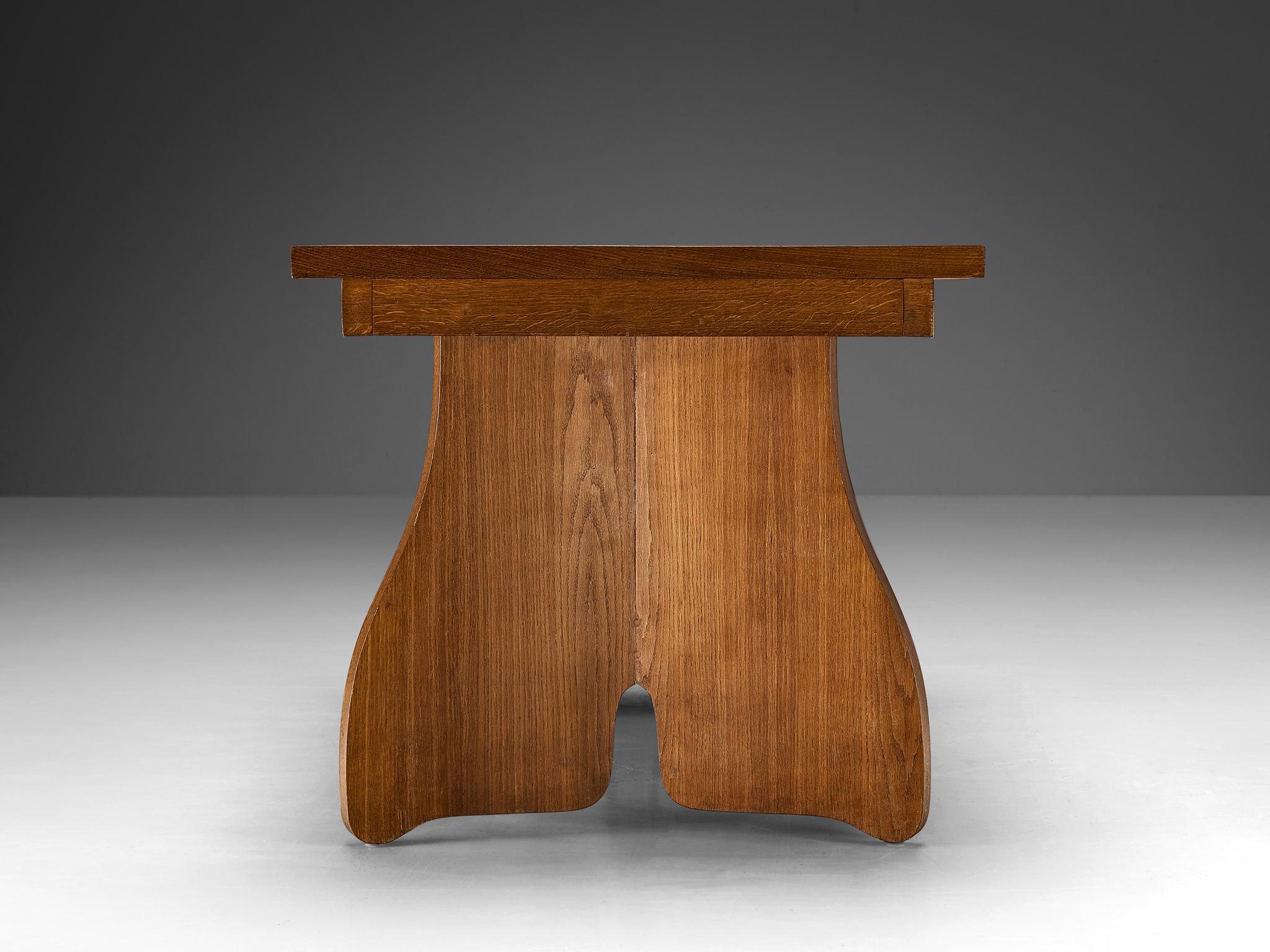 Mid-20th Century Paolo Buffa for Esposizione Permanente mobili Cantù Dining Table in Oak For Sale
