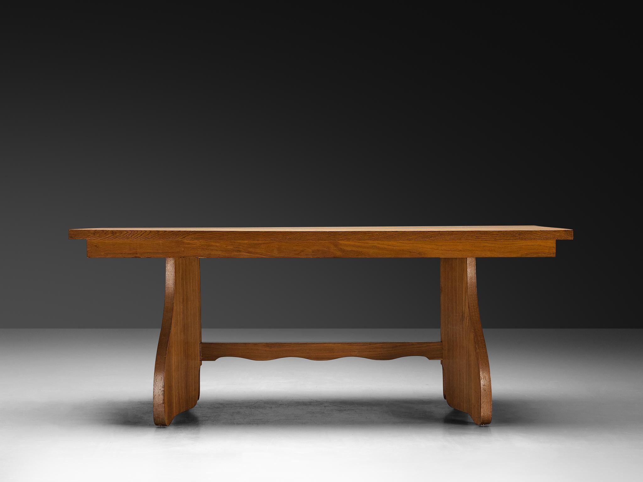Mid-20th Century Paolo Buffa for Esposizione Permanente mobili Cantù Dining Table in Oak For Sale