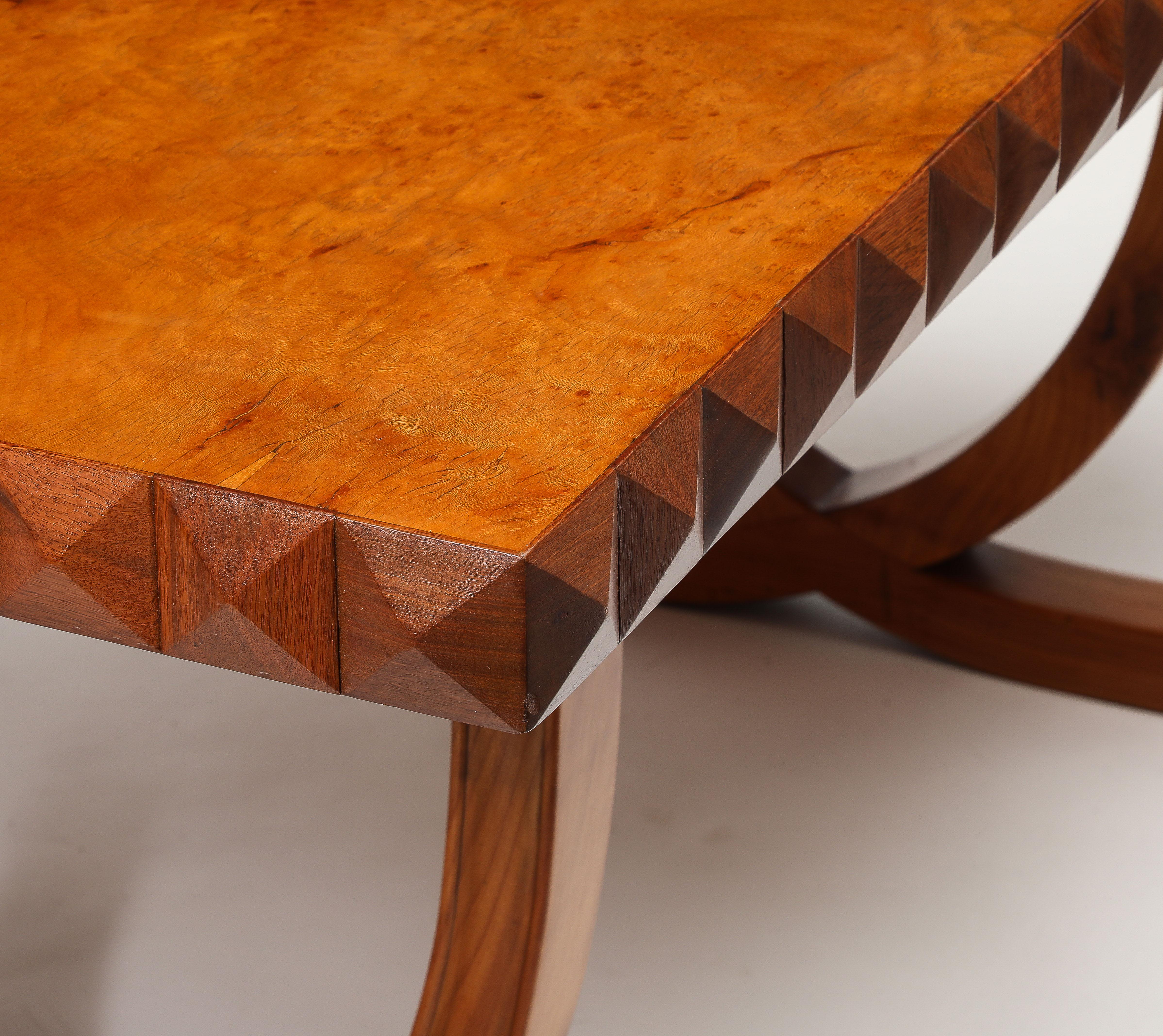 Paolo Buffa for Serafino Arrighi Rare Cherry and Walnut Rectangular Table, 1940s For Sale 4