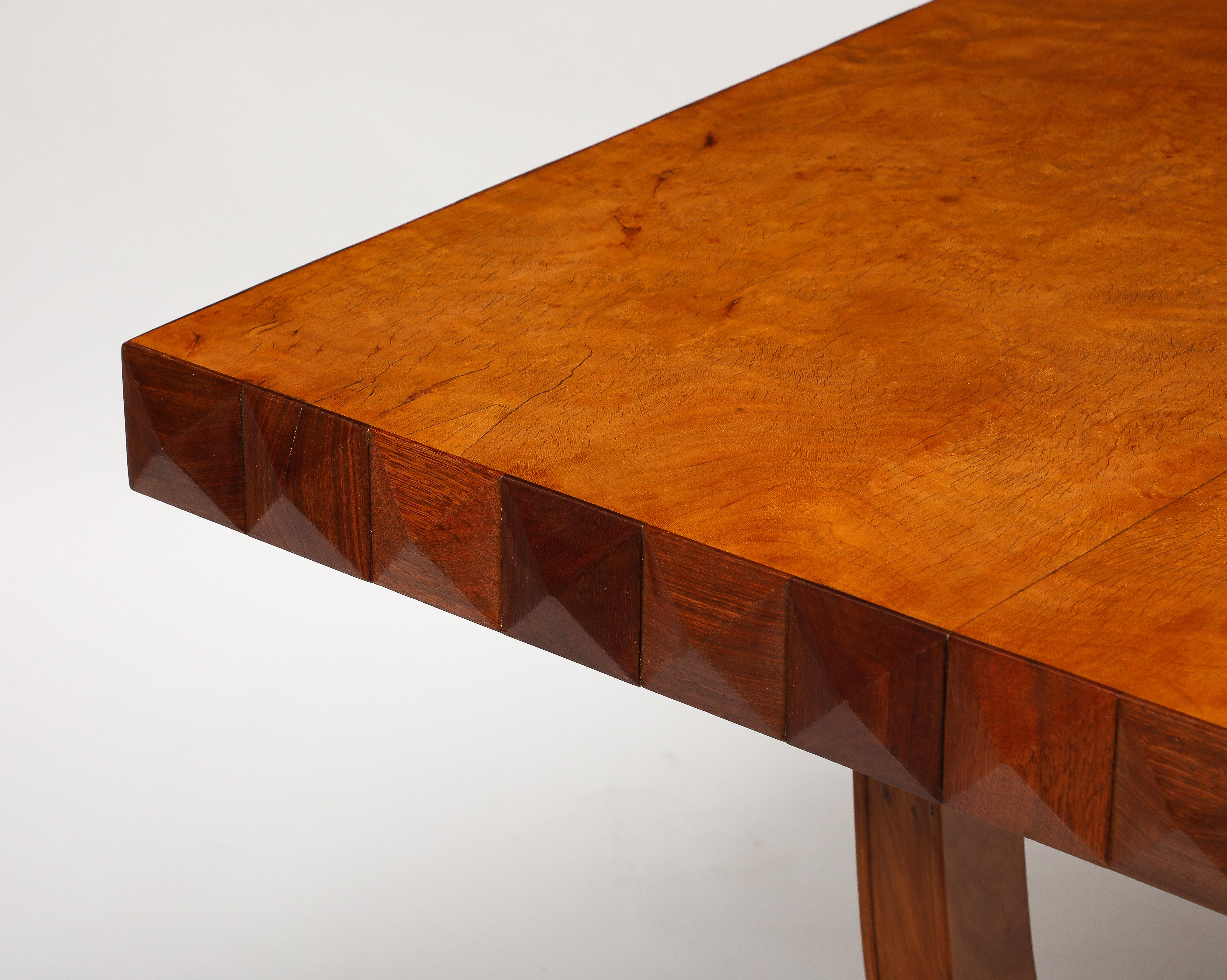 Paolo Buffa for Serafino Arrighi Rare Cherry and Walnut Rectangular Table, 1940s For Sale 5