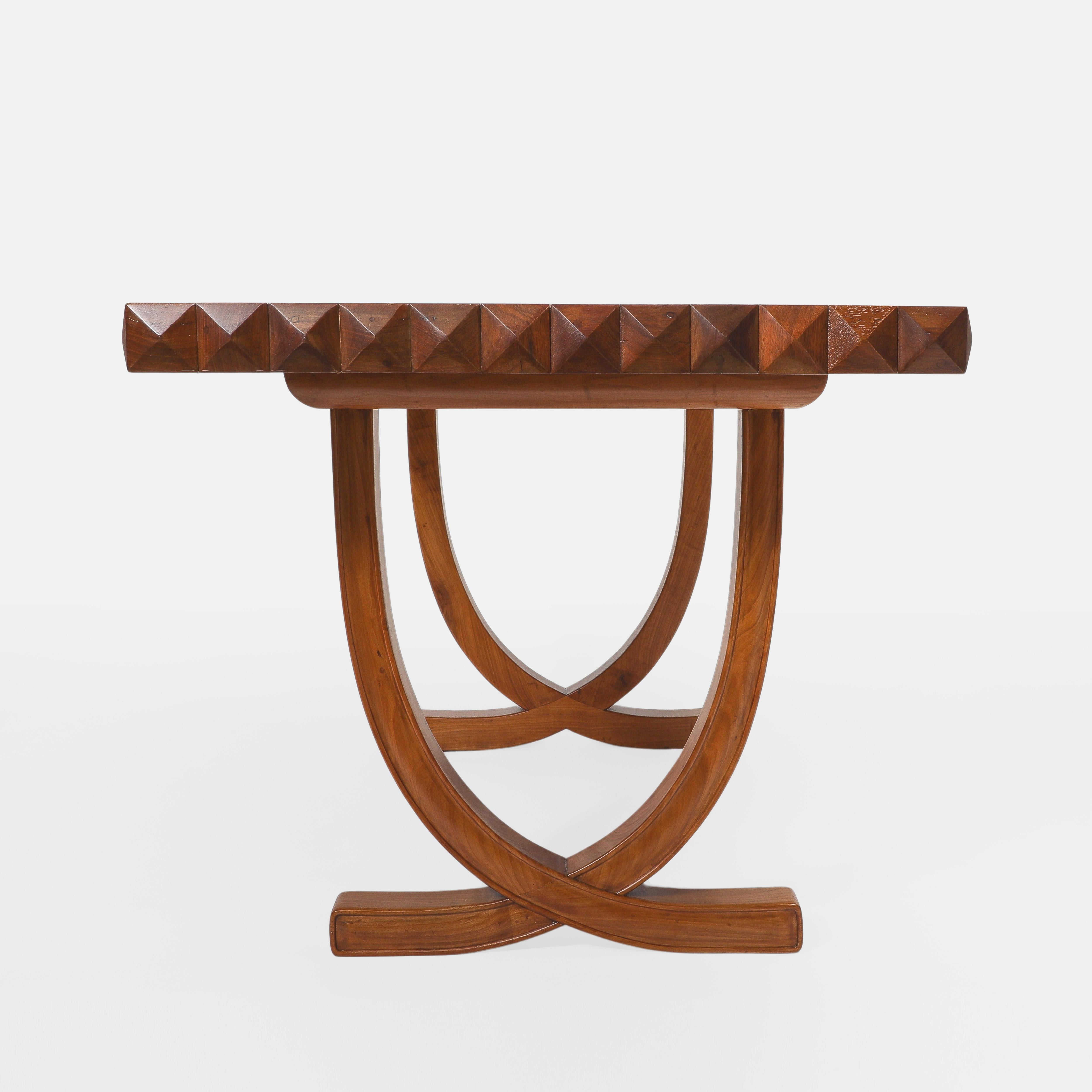 Paolo Buffa for Serafino Arrighi Rare Cherry and Walnut Rectangular Table, 1940s In Good Condition For Sale In New York, NY