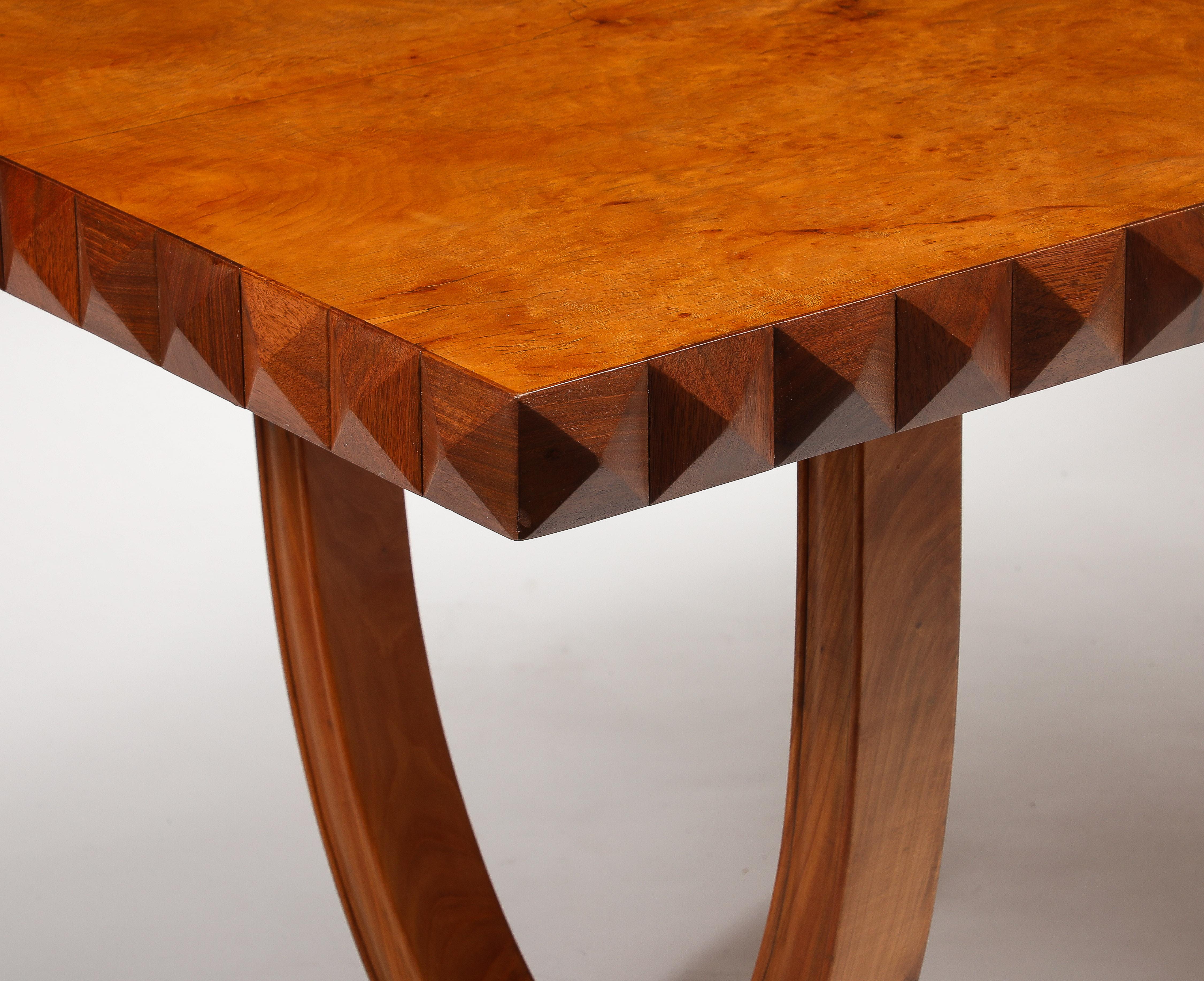 Paolo Buffa for Serafino Arrighi Rare Cherry and Walnut Rectangular Table, 1940s For Sale 2