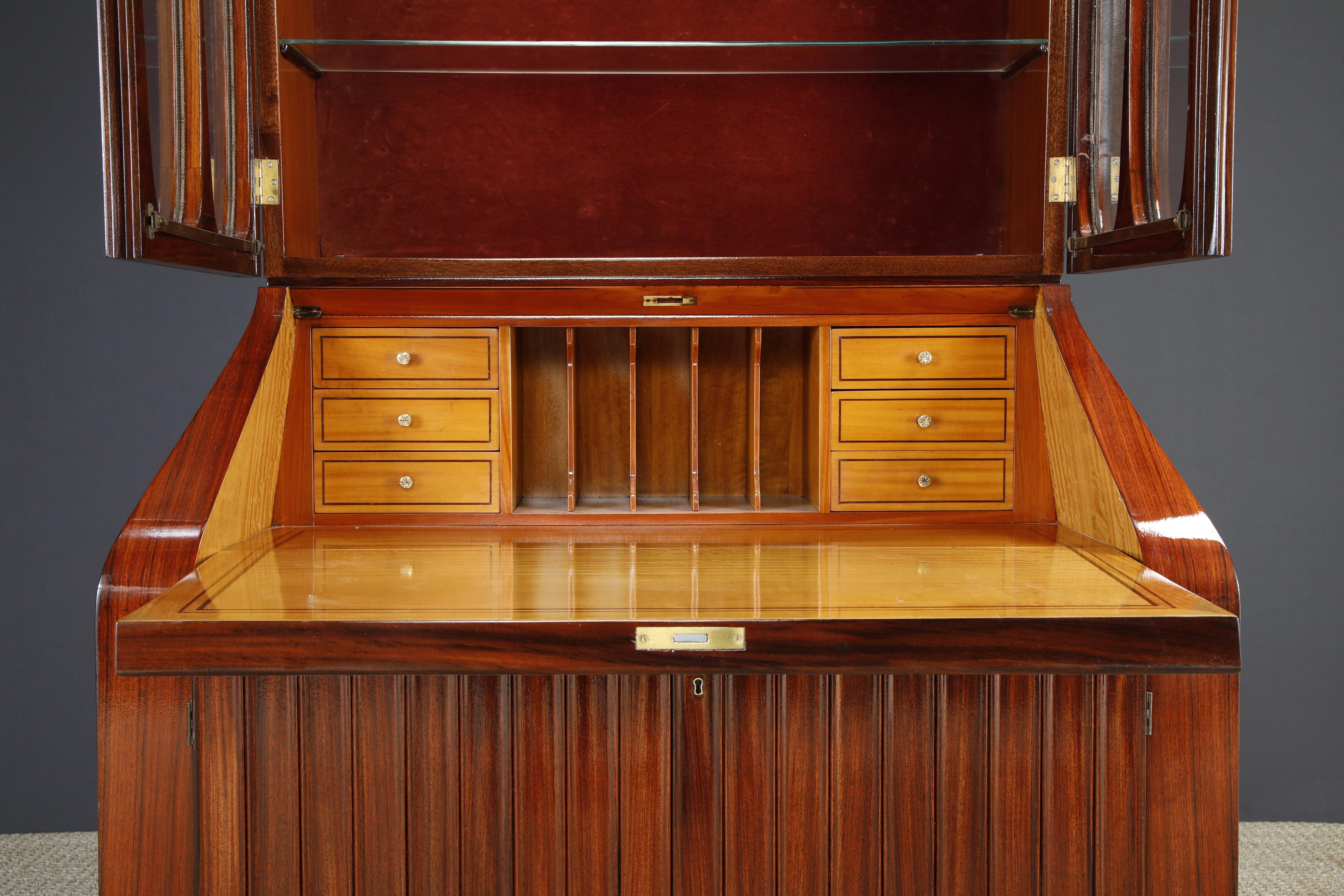 Paolo Buffa & Giovanni Gariboldi, Sekretär-Schrank mit Intarsien aus Messing, um 1950, restauriert im Angebot 7