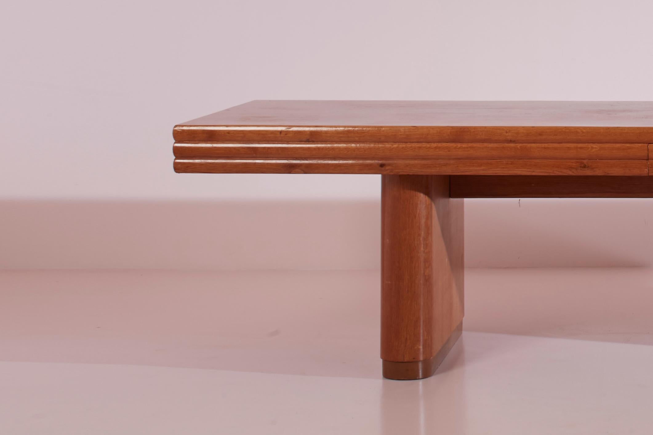 Mid-20th Century Paolo Buffa grand dining/conference table made of oak, Italy, 1940s For Sale