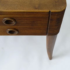 Schreibtisch aus grissinato-Holz von Paolo Buffa mit vier Schubladen, Italien 1940er Jahre