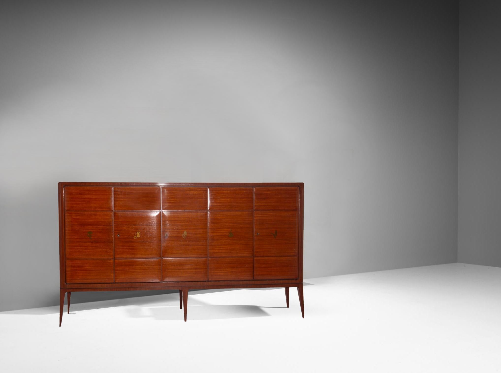 Ottone Paolo Buffa high sideboard on execution Serafino Arrighi in vendita