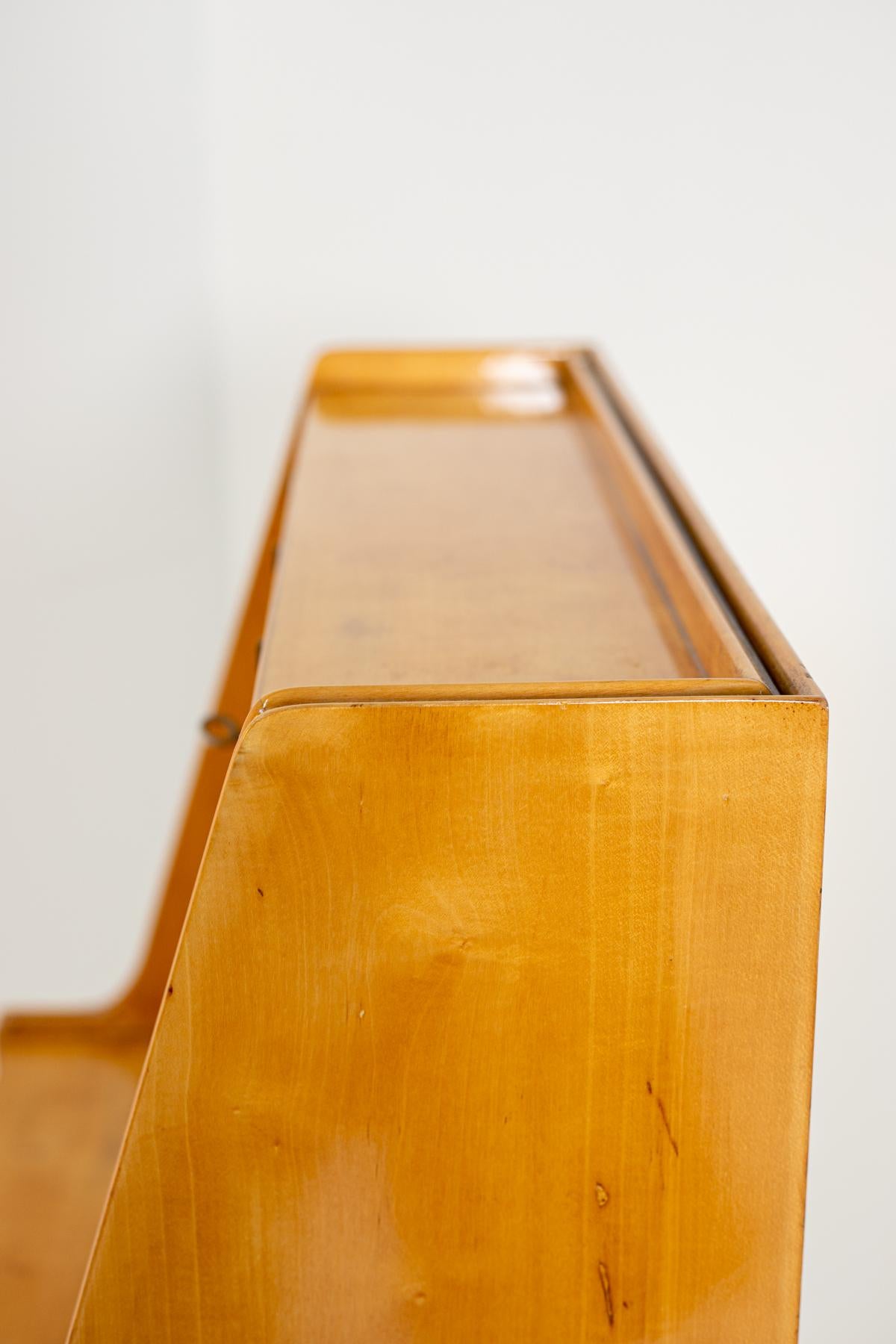 Paolo Buffa Important Cabinet Secretarie in Maple and Brass, 1950s 6