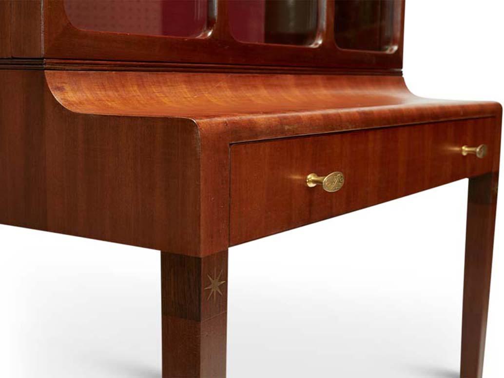 Paolo Buffa: Italian Bar Cabinet In Good Condition In Los Angeles, CA