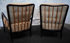 PAOLO BUFFA - ITALIAN  Ebonized Ash ITALIAN FAUTEUILS