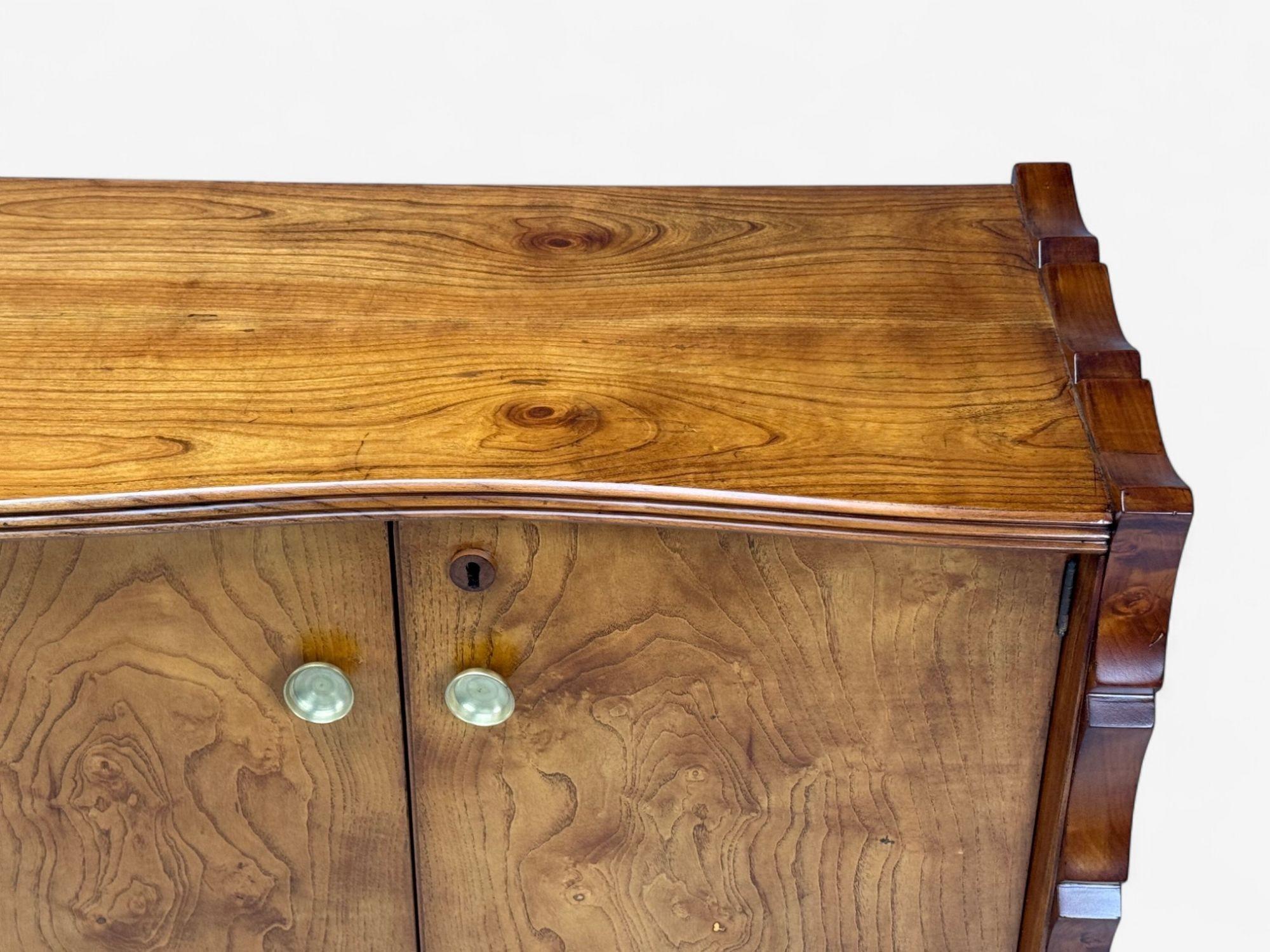 Paolo Buffa, Italian Modern, Cherrywood, Brass, Sideboard, Italy, 1950s For Sale 9