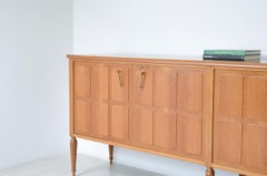 Paolo Buffa, large four-door blond oak cabinet