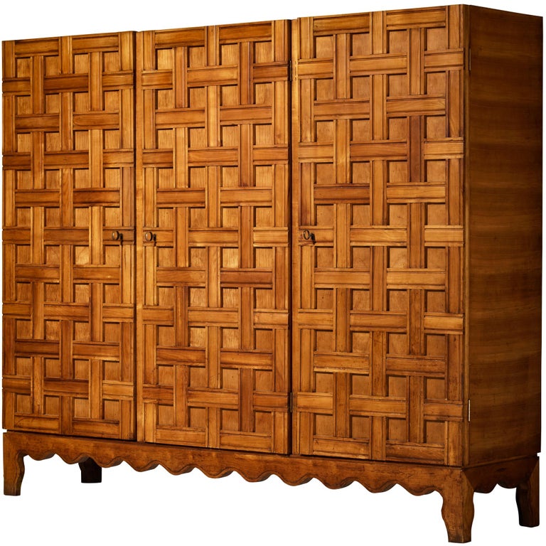 Paolo Buffa Large Highboard or Wardrobe in Cherry 1940s
