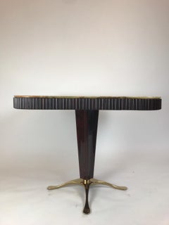 Paolo Buffa Magnificent Occasional Table in Mahogany with an Onyx Top