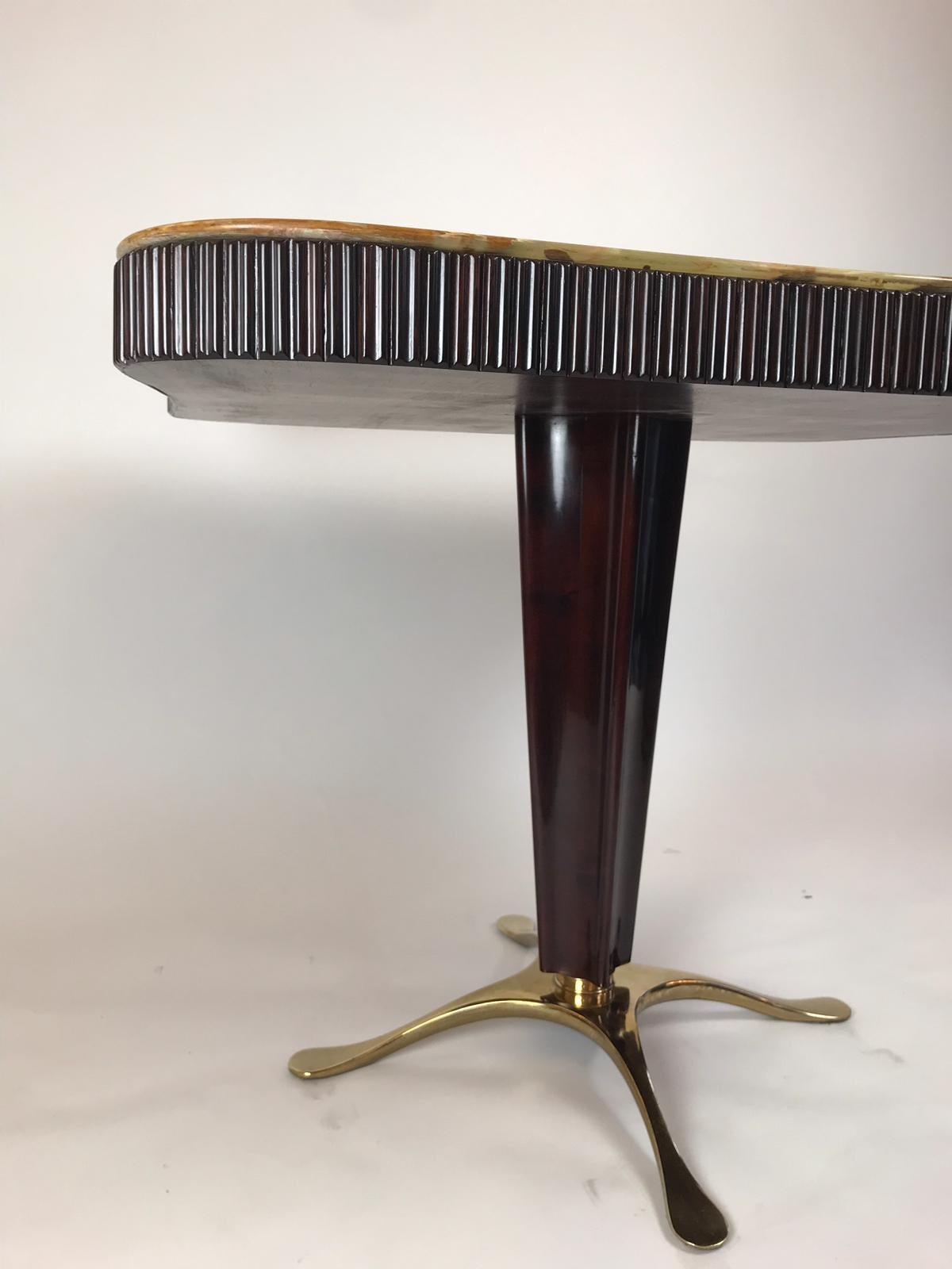 Mid-Century Modern  Paolo Buffa Magnificent Occasional Table in Mahogany with an Onyx Top