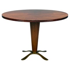 Paolo Buffa, acajou, bronze, table centrale, Italie, années 1940