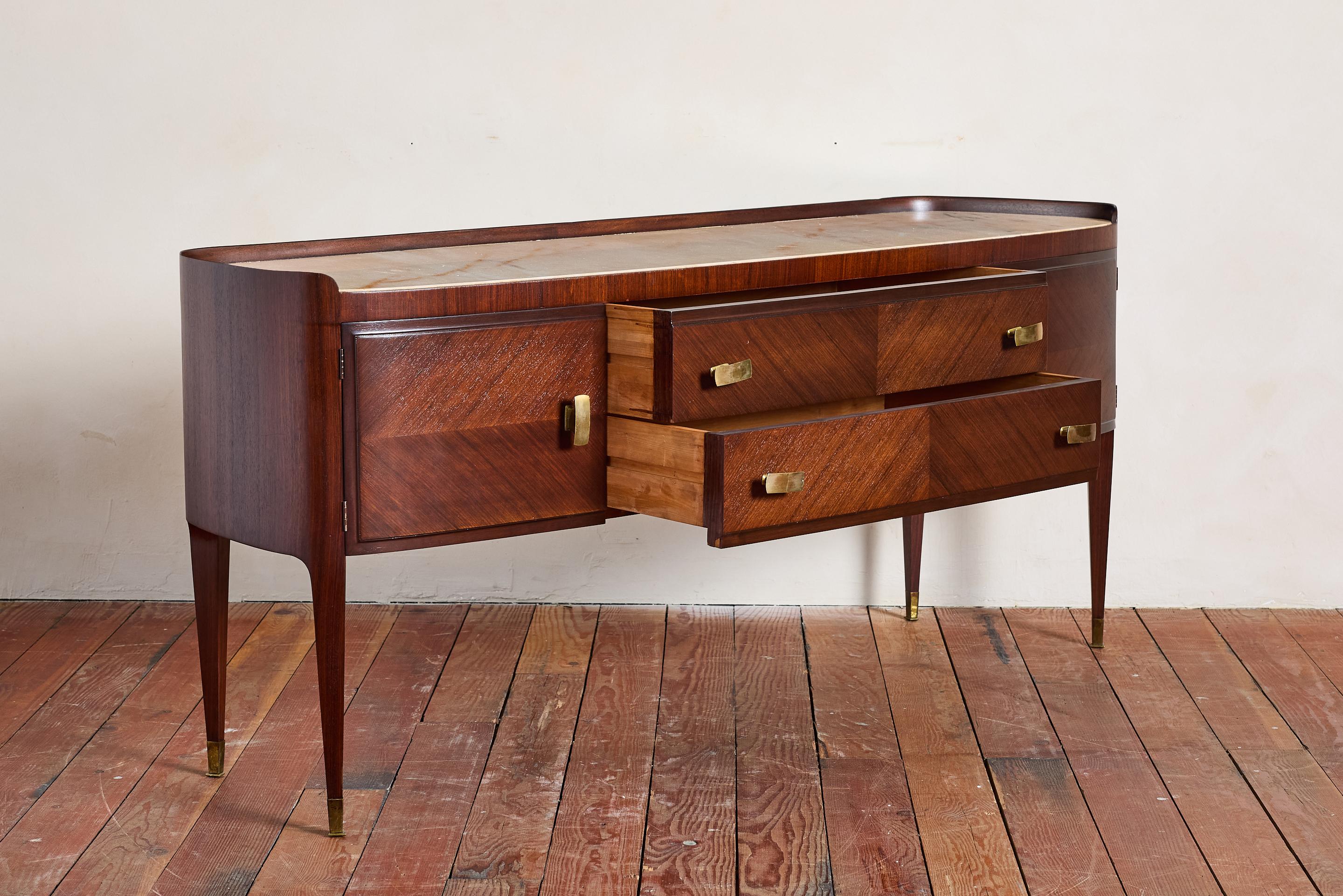 Credenza in marmo Paolo Buffa In condizioni buone in vendita a Beverly Hills, CA