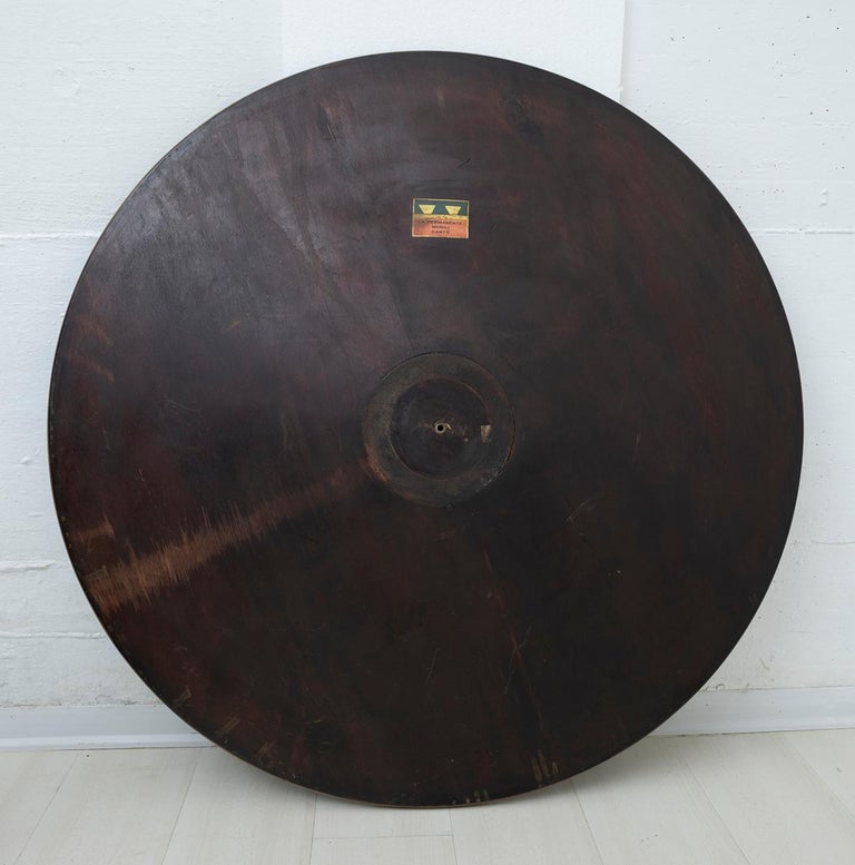 Attributed to Paolo Buffa Mid-Century Modern Italian Walnut Round Table, 1950s For Sale 4