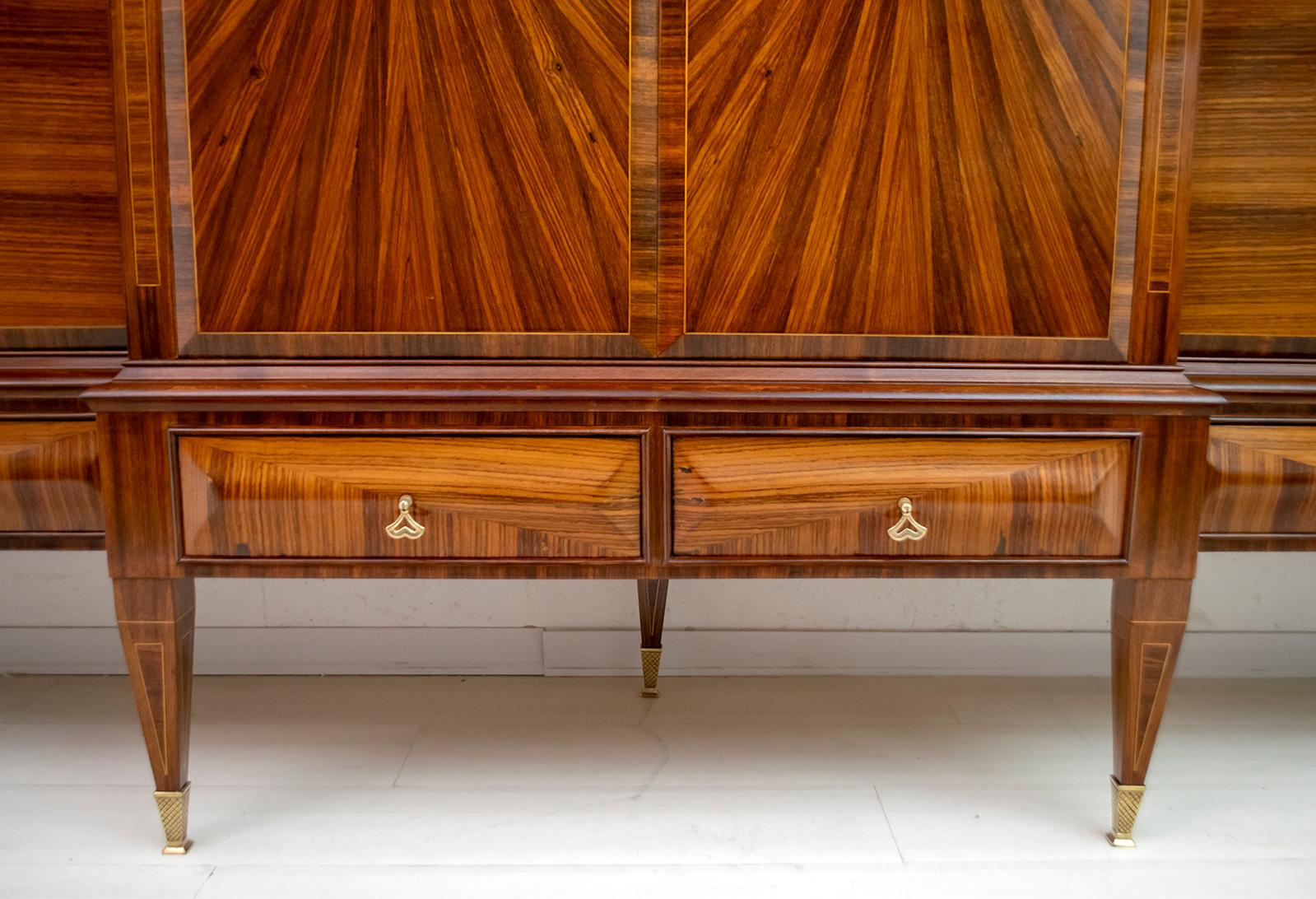 Paolo Buffa Mid-Century Modern Italian Maple Inlay Sideboard Cabinet Bar, 1950s 11