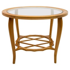 Paolo Buffa Mid-Century Modern Italian Natural Beech Coffee Table, 1945