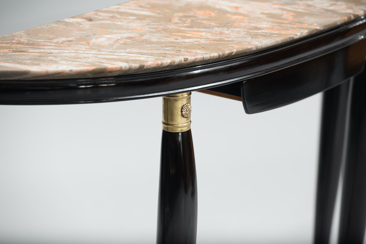 Italian Mid-Century Modern Marble-Top Console attributed to Paolo Buffa, circa 1948