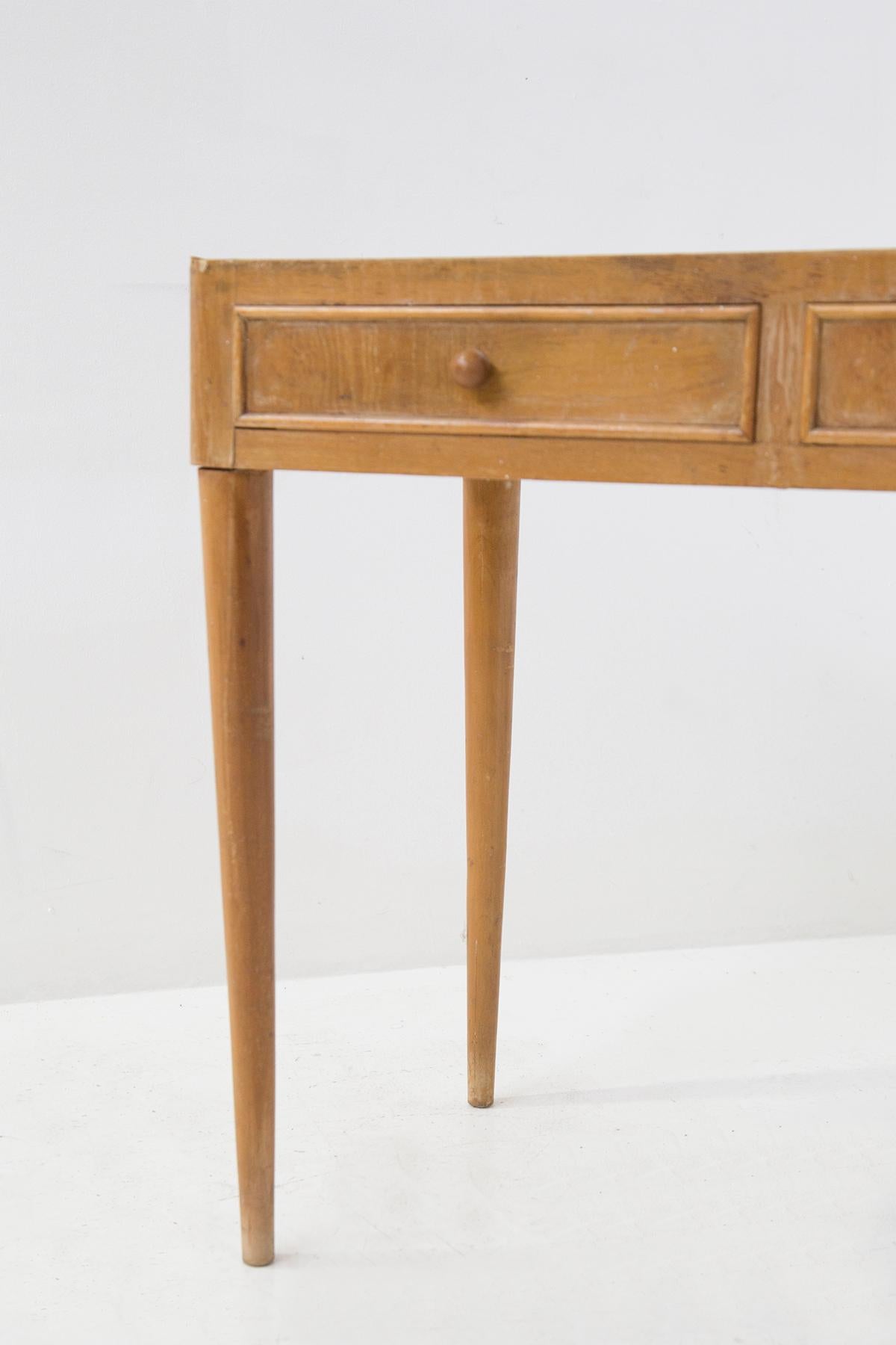 Mid-20th Century Paolo Buffa Mid-Century Wooden Desk with Drawers
