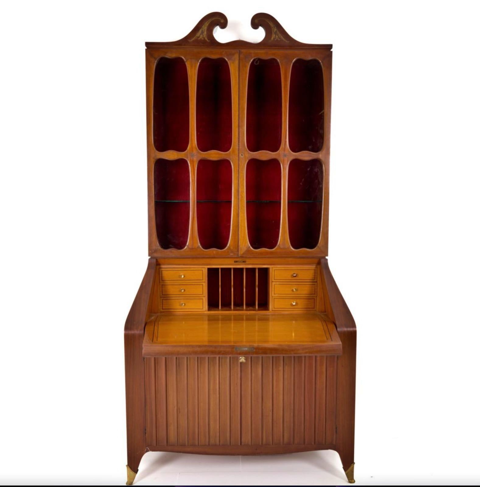 Hand-Crafted Paolo Buffa (Milan 1903/1970) Italian Double Chest of Drawers Cabinet Published For Sale