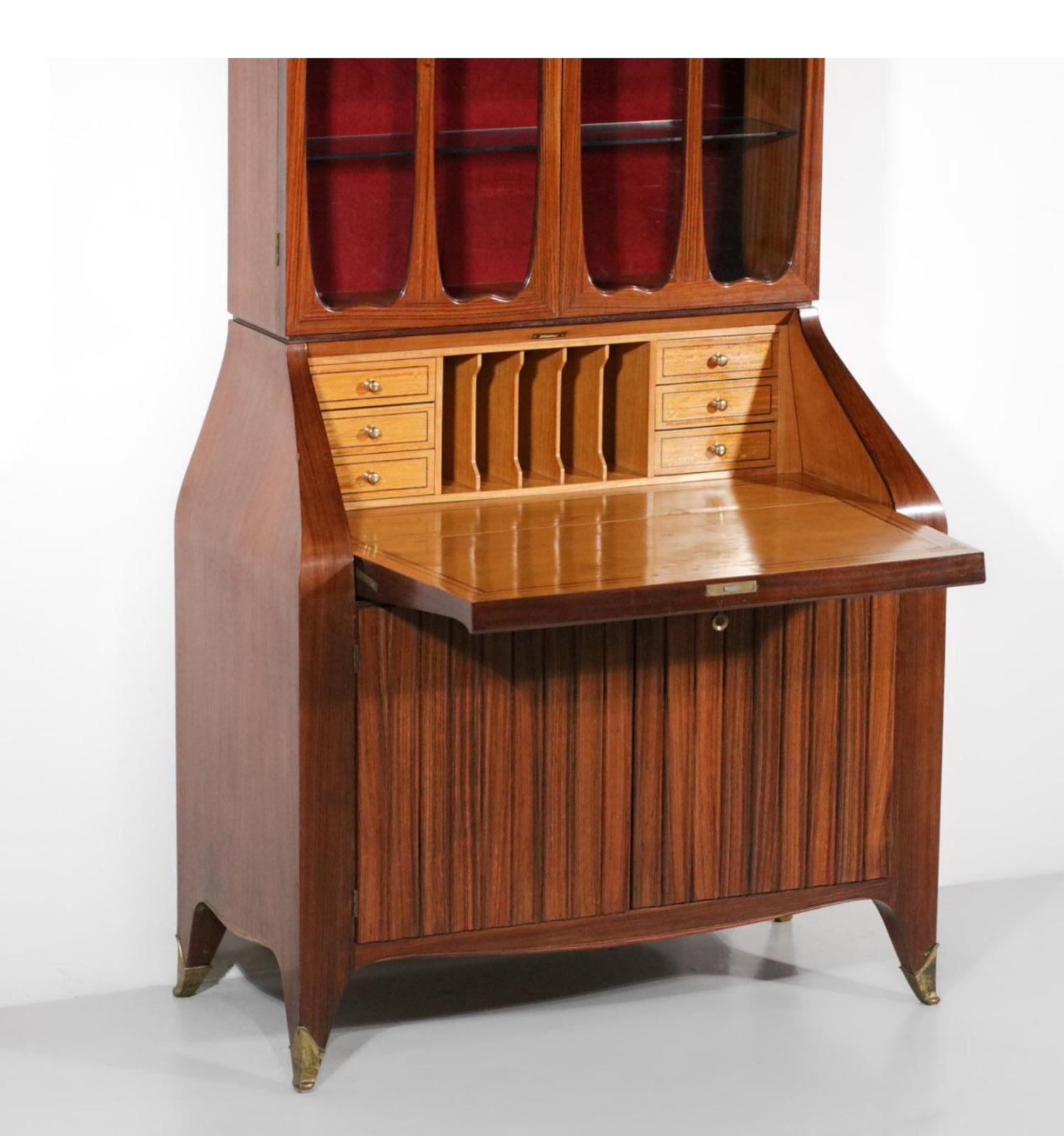 Wood Paolo Buffa (Milan 1903/1970) Italian Double Chest of Drawers Cabinet Published For Sale