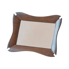 Miroirs de Paolo Buffa en noyer sculpté, Italie, vers les années 1950