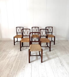 Paolo Buffa (dans le style de), six chaises, années 1950